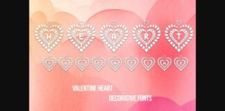 Valentine Heart Font Poster 1