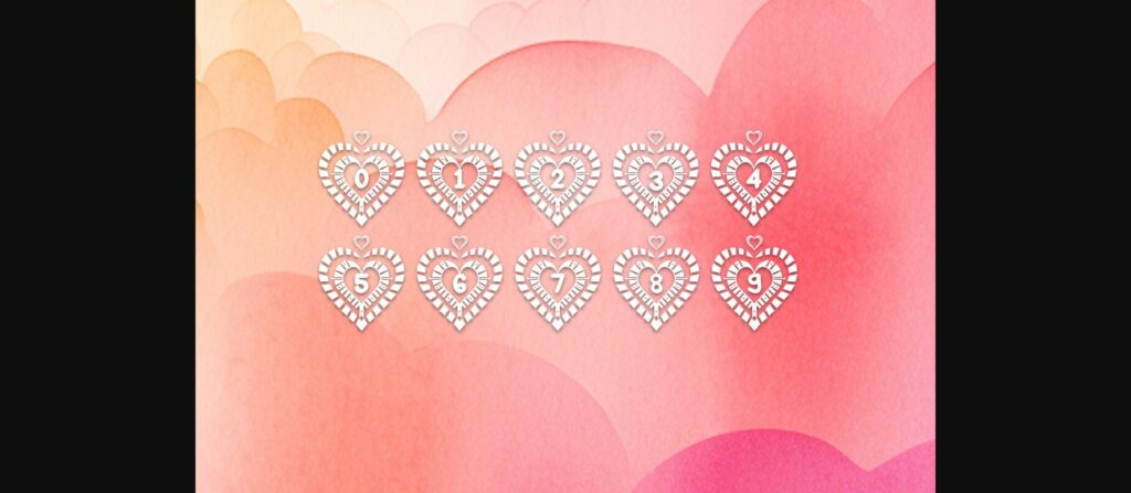 Valentine Heart Font Poster 5