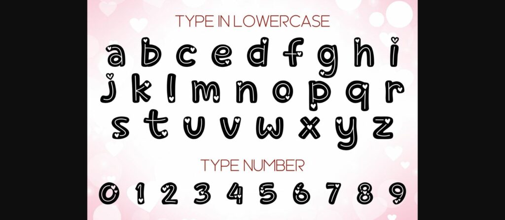 Valentine Heart Font Poster 4