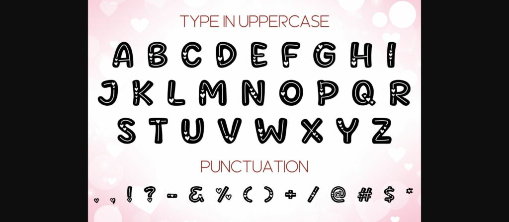 Valentine Heart Font Poster 5