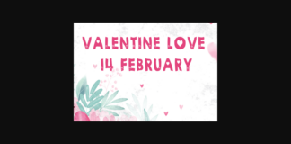 Valentine Love Font Poster 1