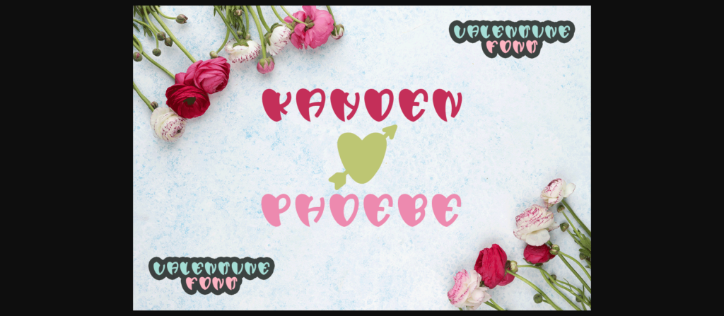 Valentine One Font Poster 6