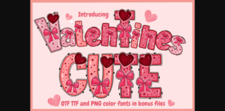 Valentines Cute Font Poster 1