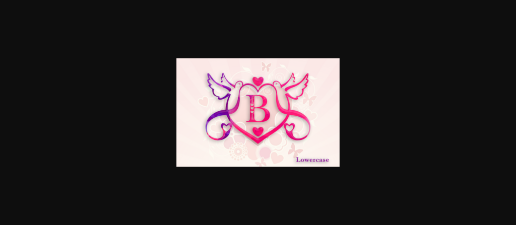 Valentines Dove Monogram Font Poster 5