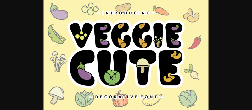 Veggie Cute Font Poster 3