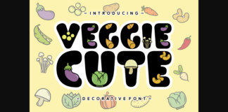 Veggie Cute Font Poster 1