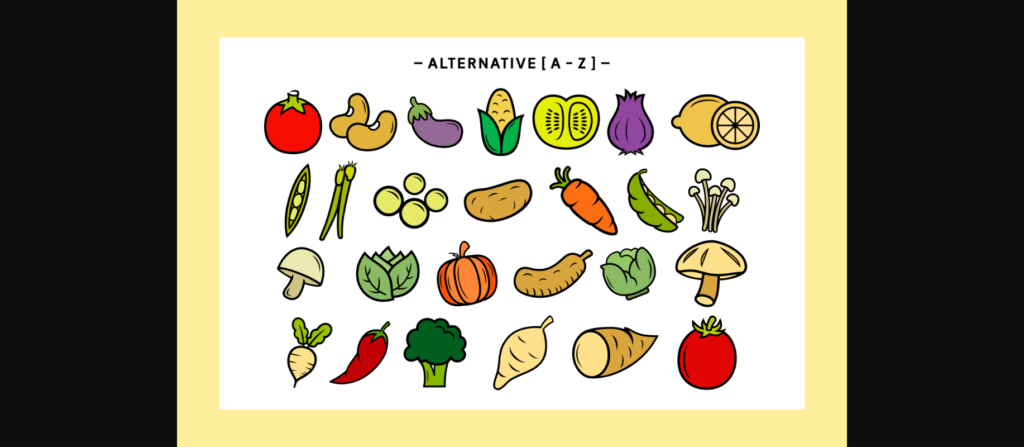 Veggie Cute Font Poster 9