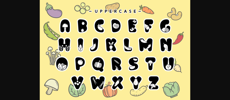 Veggie Cute Font Poster 6