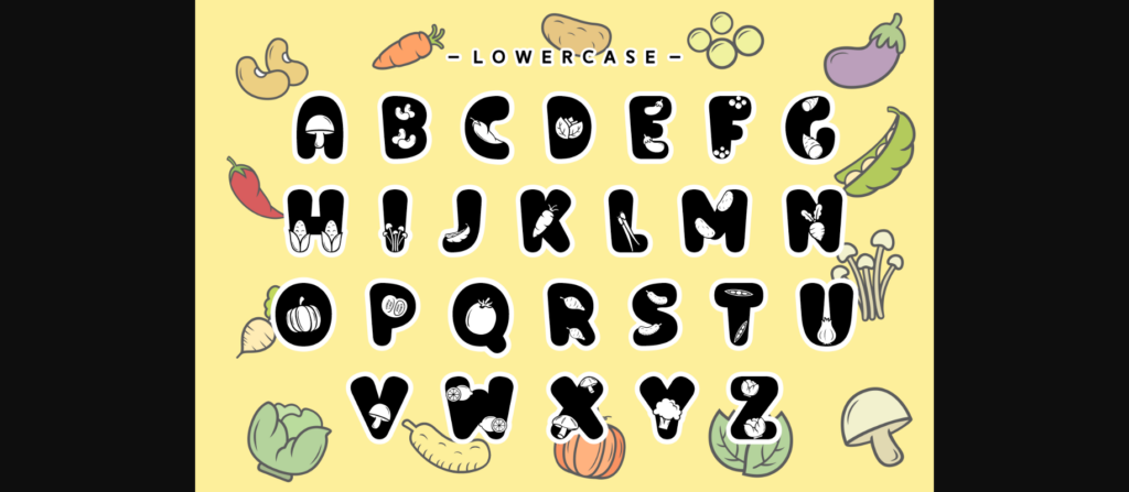 Veggie Cute Font Poster 7