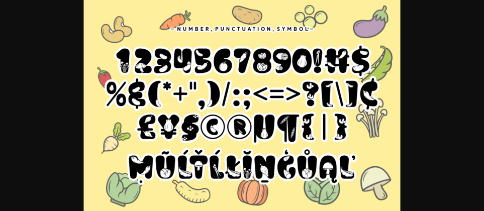 Veggie Cute Font Poster 8