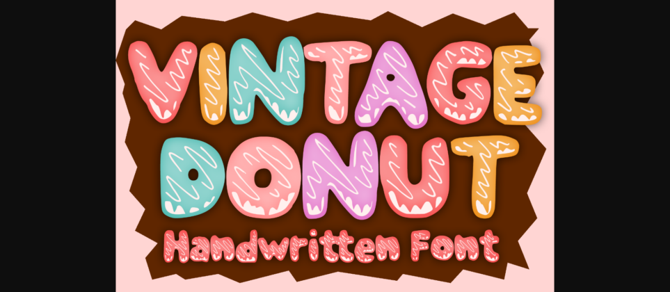 Vintage Donut Font Poster 3