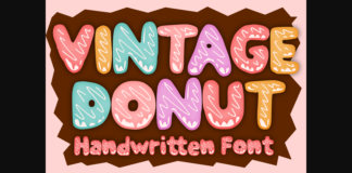 Vintage Donut Font Poster 1