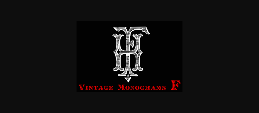 Vintage Monograms F Font Poster 3