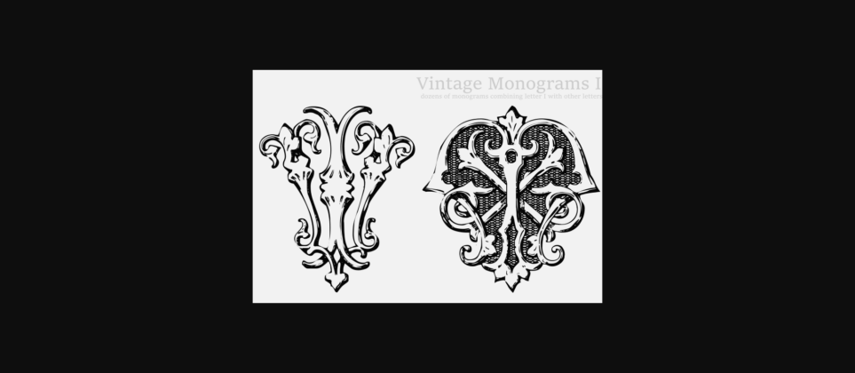 Vintage Monograms I Font Poster 4