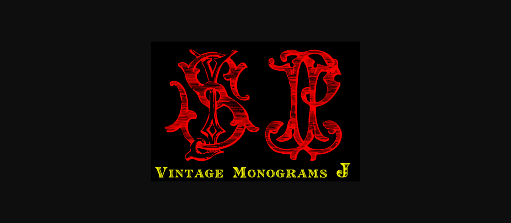 Vintage Monograms J Font Poster 7