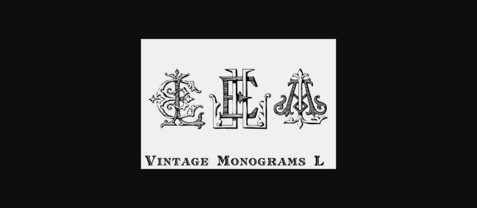 Vintage Monograms L Font Poster 4