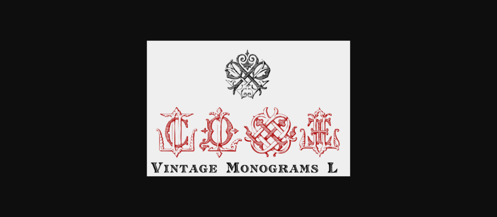 Vintage Monograms L Font Poster 5