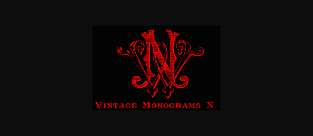 Vintage Monograms N Font Poster 7