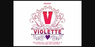 Violette Lovely Monogram Font Poster 1