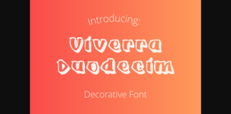 Viverra Duodecim Font Poster 1