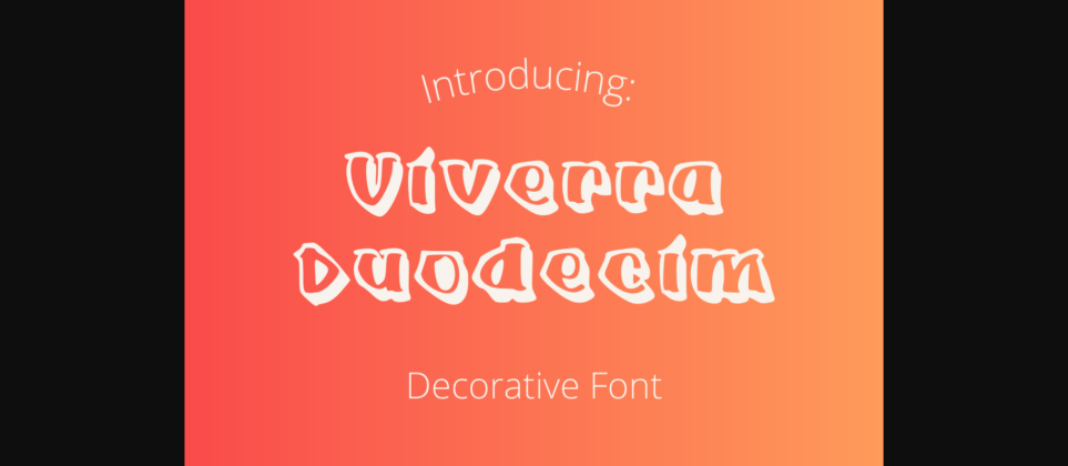 Viverra Duodecim Font Poster 1