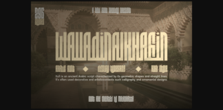 Walladinalkhafin Font Poster 1