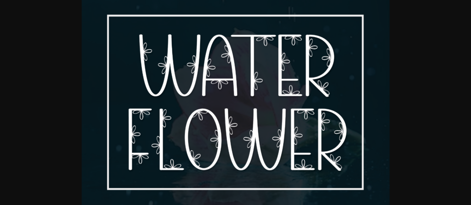 Water Flower Font Poster 3