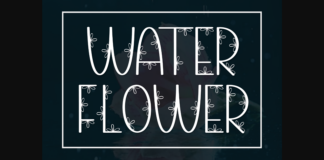 Water Flower Font Poster 1