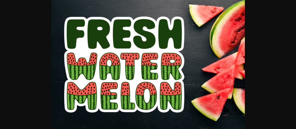 Watermelon Farmhouse Font Poster 2