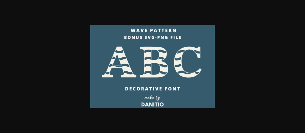 Wave Pattern Font Poster 3