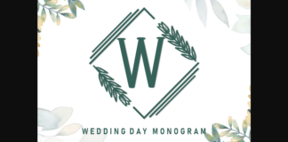 Wedding Day Monogram Font Poster 1
