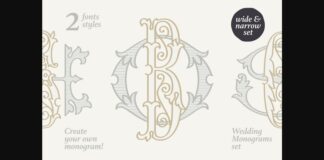 Wedding Monograms Font Poster 1