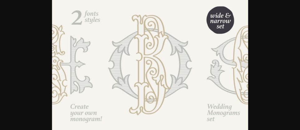 Wedding Monograms Font Poster 1