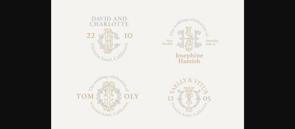 Wedding Monograms Font Poster 6