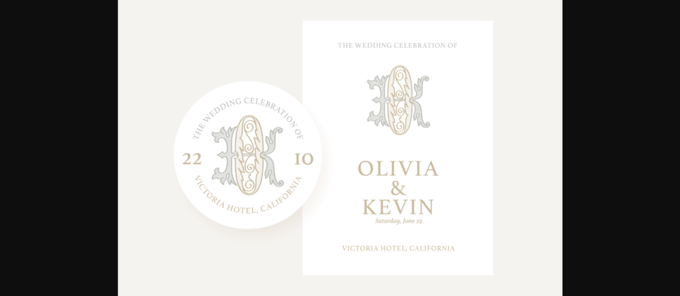 Wedding Monograms Font Poster 7