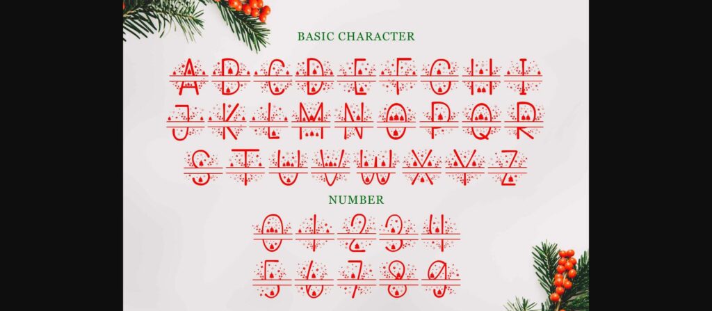 Welcome Christmas Monogram Font Poster 6