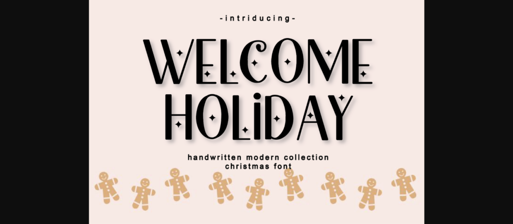 Welcome Holiday Font Poster 1