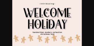 Welcome Holiday Font Poster 1