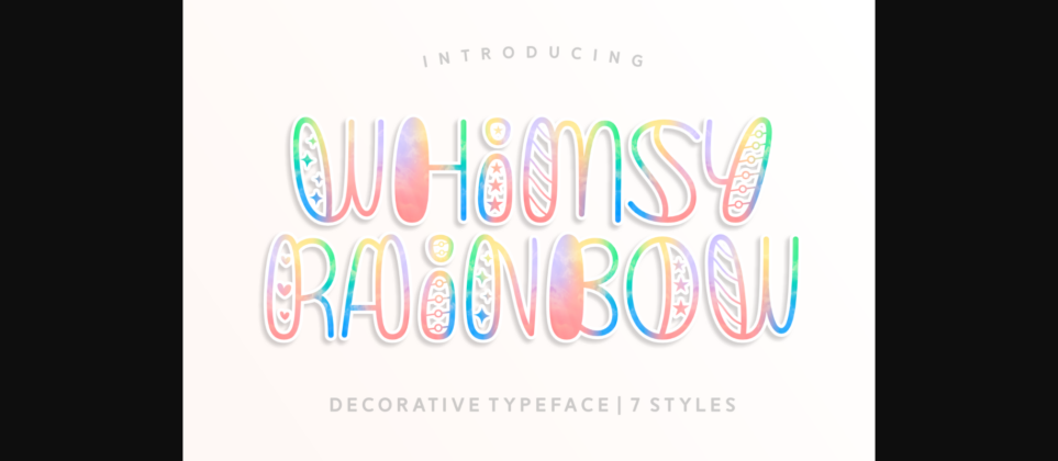 Whimsy Rainbow Font Poster 9