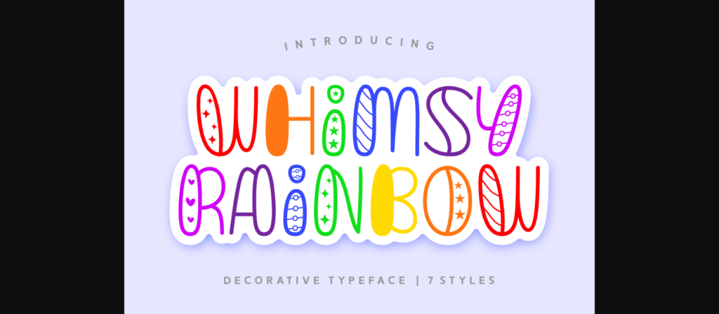 Whimsy Rainbow Font Poster 3