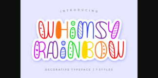 Whimsy Rainbow Font Poster 1