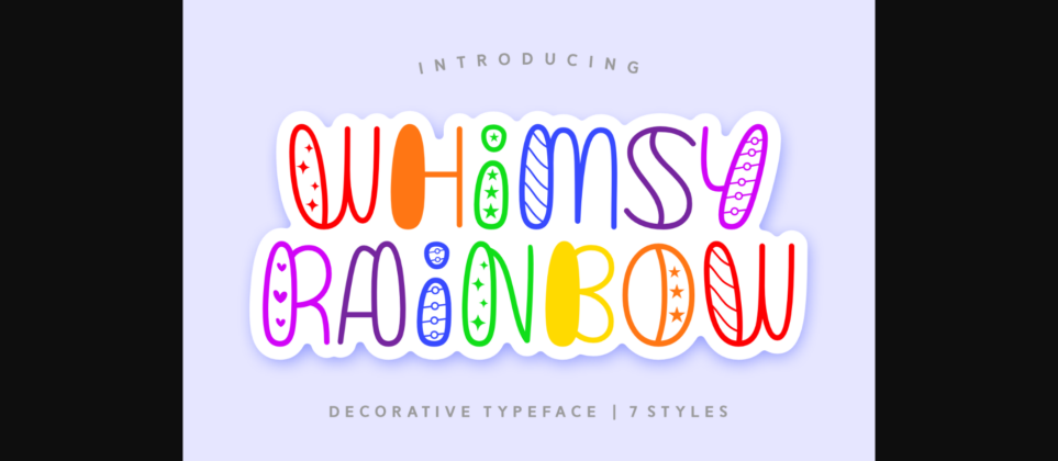 Whimsy Rainbow Font Poster 1