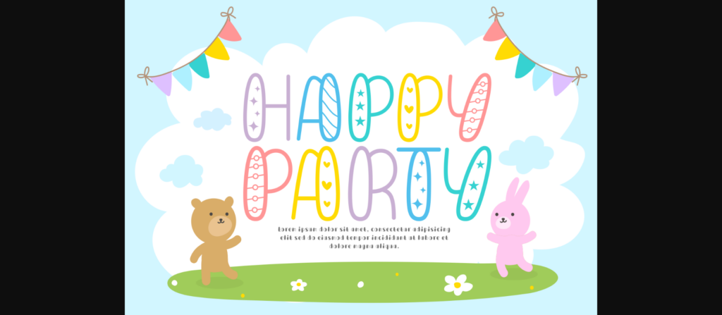 Whimsy Rainbow Font Poster 7