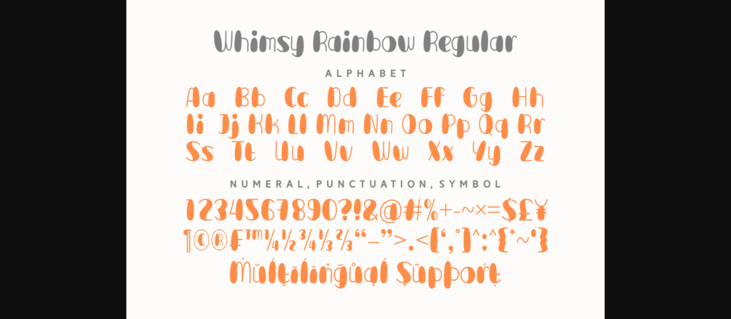 Whimsy Rainbow Font Poster 8