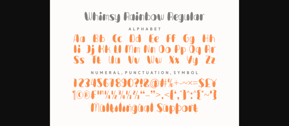 Whimsy Rainbow Font Poster 8