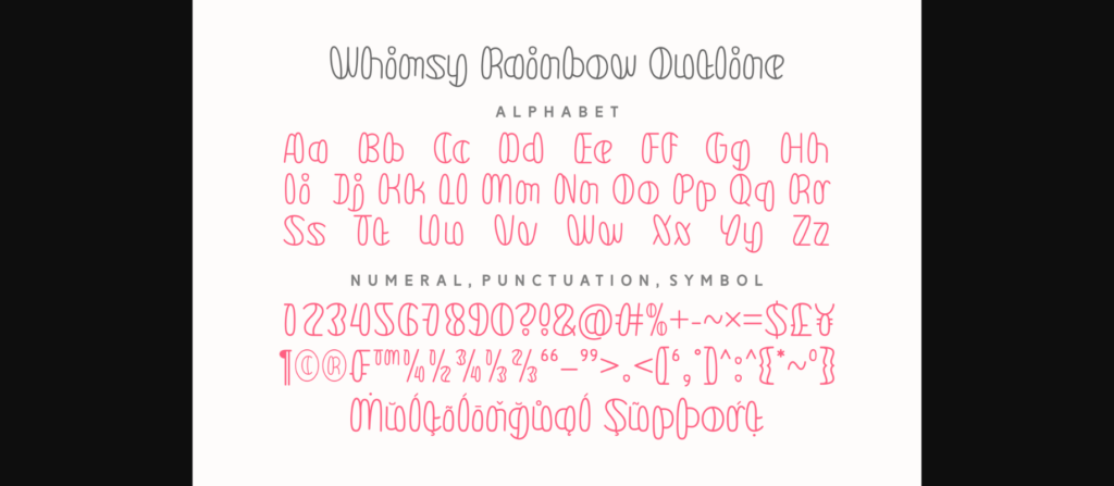 Whimsy Rainbow Font Poster 10