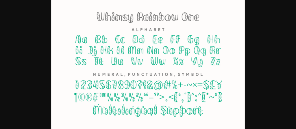 Whimsy Rainbow Font Poster 11