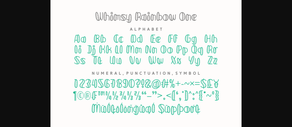 Whimsy Rainbow Font Poster 11