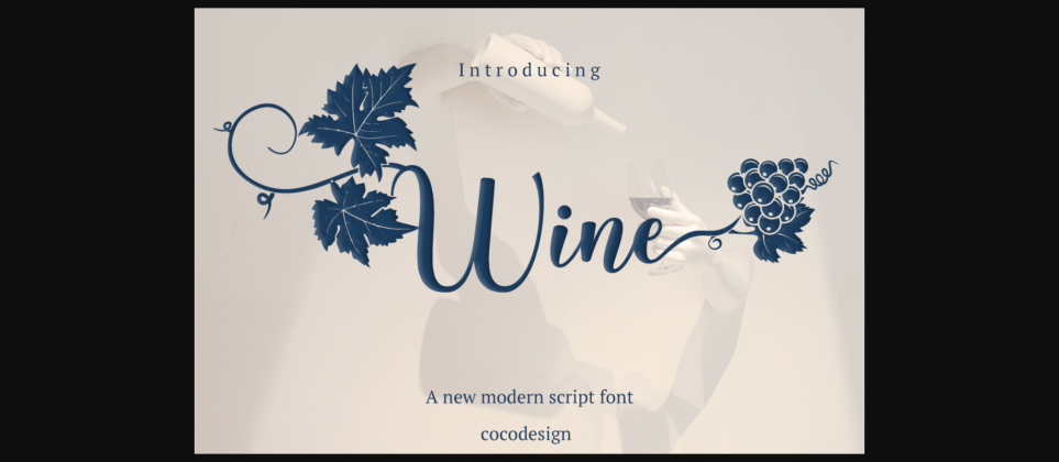 Wine Font Poster 9