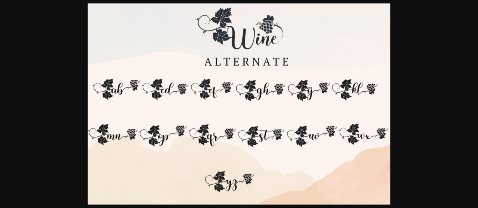 Wine Font Poster 4